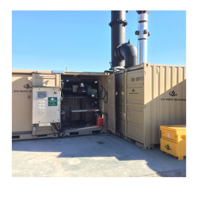 WTE Test bed Eco Waste Solutions Waste to Energy Research and development test unit
